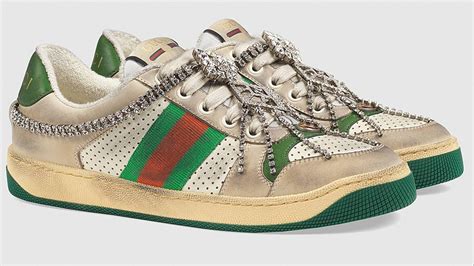 gucci sneakers dirty look|Gucci distressed sneakers.